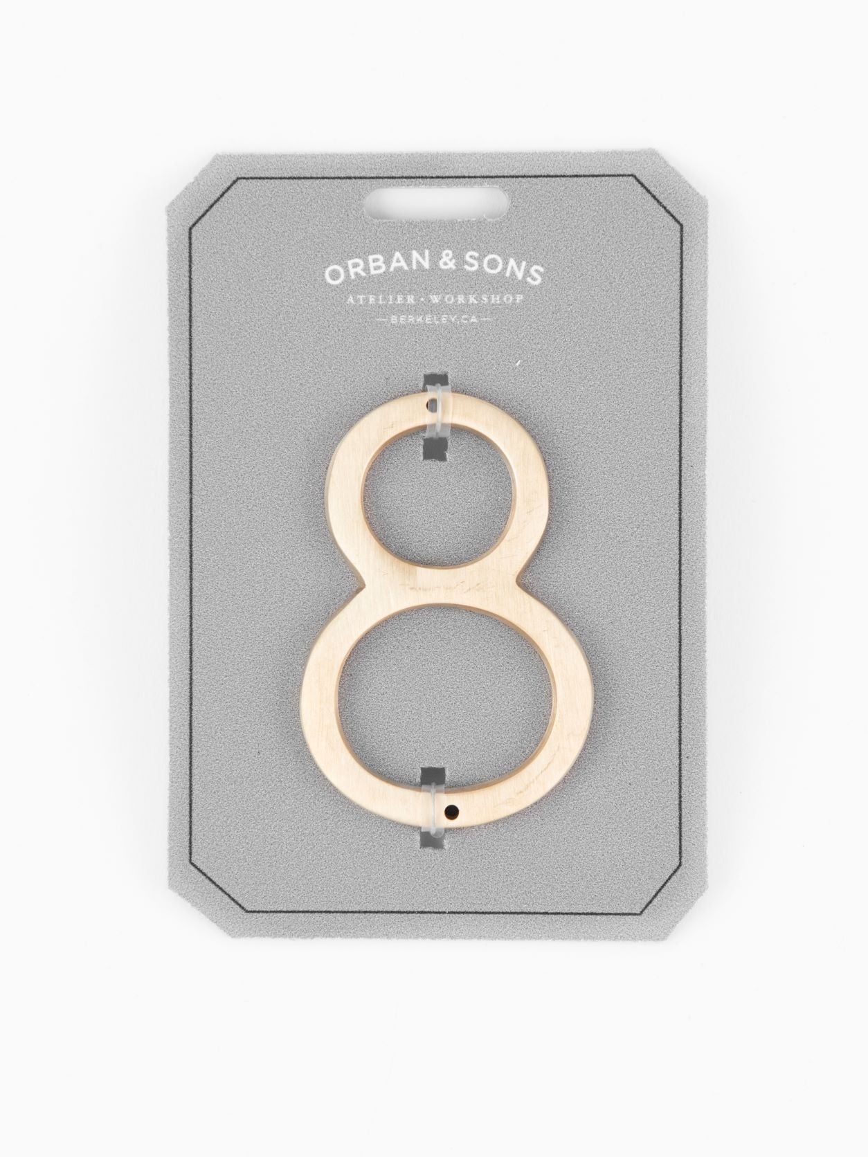 Orban & Sons Brass Numbers 8 House Numbers & Letters Orban & Sons Brand_Orban & Sons CLEAN OUT SALE Corkscrews & Tools Home_Decor KTFWHS Orban & Sons Orban_SonsBrassNumber8_2