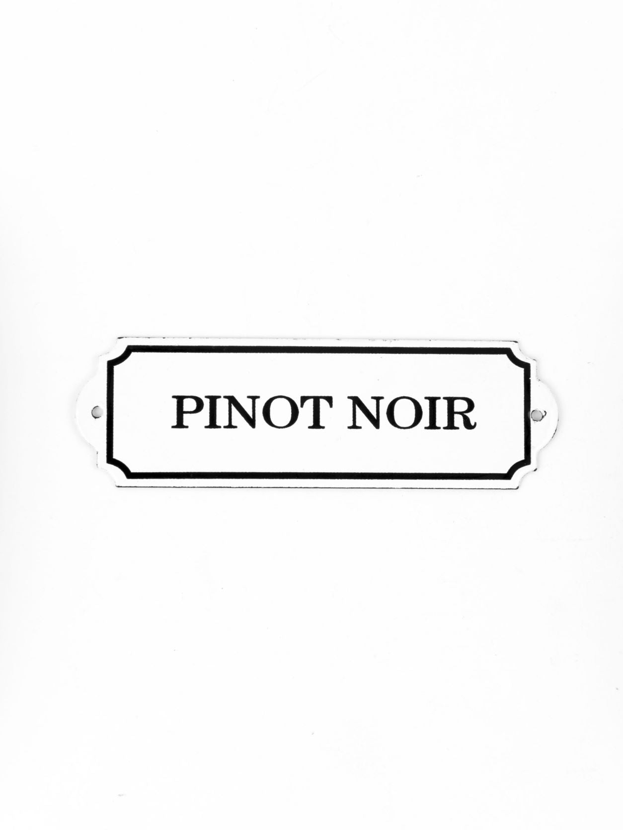Orban & Sons Enamel Wine Signs Pinot Noir Decor Orban & Sons Brand_Orban & Sons CLEAN OUT SALE Enamelware Home_Decor Numbers Orban & Sons Orban_SonsEnamelPinotNoirSign