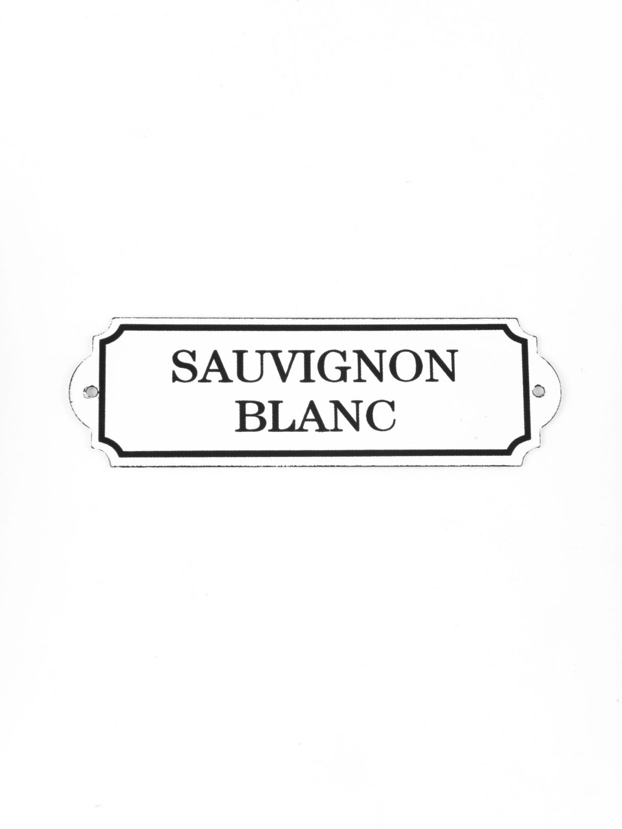 Orban & Sons Enamel Wine Signs Sauvignon Blanc Decor Orban & Sons Brand_Orban & Sons CLEAN OUT SALE Enamelware Home_Decor Numbers Orban & Sons Orban_SonsEnamelSauvignonBlancSign