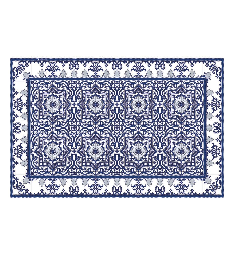 Beija Flor Blue Armenian Placemat (13" x 20") (Buy 2 Get 1 Free!) Placemats Beija Flor Brand_Beija Flor Classic Tile CLEAN OUT SALE Home_Decor Home_Placemats P-A1-Packshot