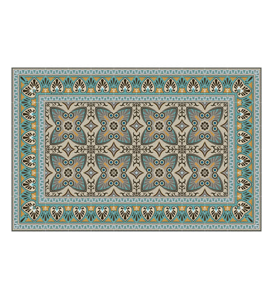 Beija Flor Green Bella Placemat (13" x 20") (Buy 2 Get 1 Free!) Placemats Beija Flor Brand_Beija Flor Classic Tile CLEAN OUT SALE Home_Decor Home_Placemats P-B1-Packshot