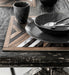 Beija Flor Wood Art Placemat Black & Brown (13" x 20") (Buy 2 Get 1 Free!) Placemats Beija Flor Brand_Beija Flor CLEAN OUT SALE Home_Decor Home_Placemats P-WA3-lifestyle
