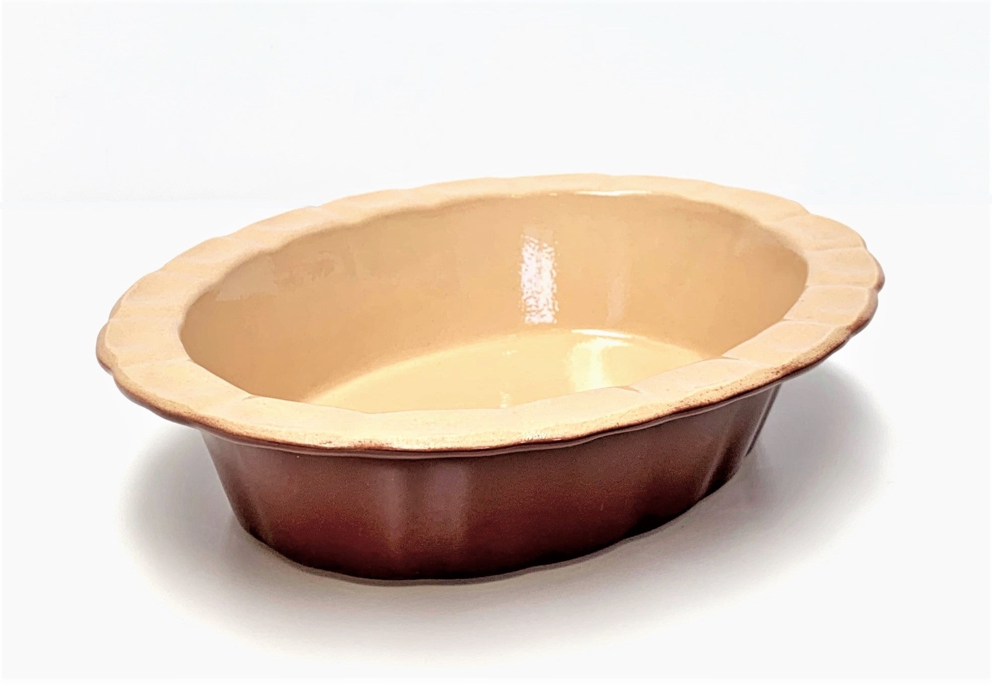 Poterie Renault Oval Pie Dish Large (2.5 L) - Brown Ceramic Poterie Renault Brand_Poterie Renault Home_Decor New Arrivals Poterie Renault PC115