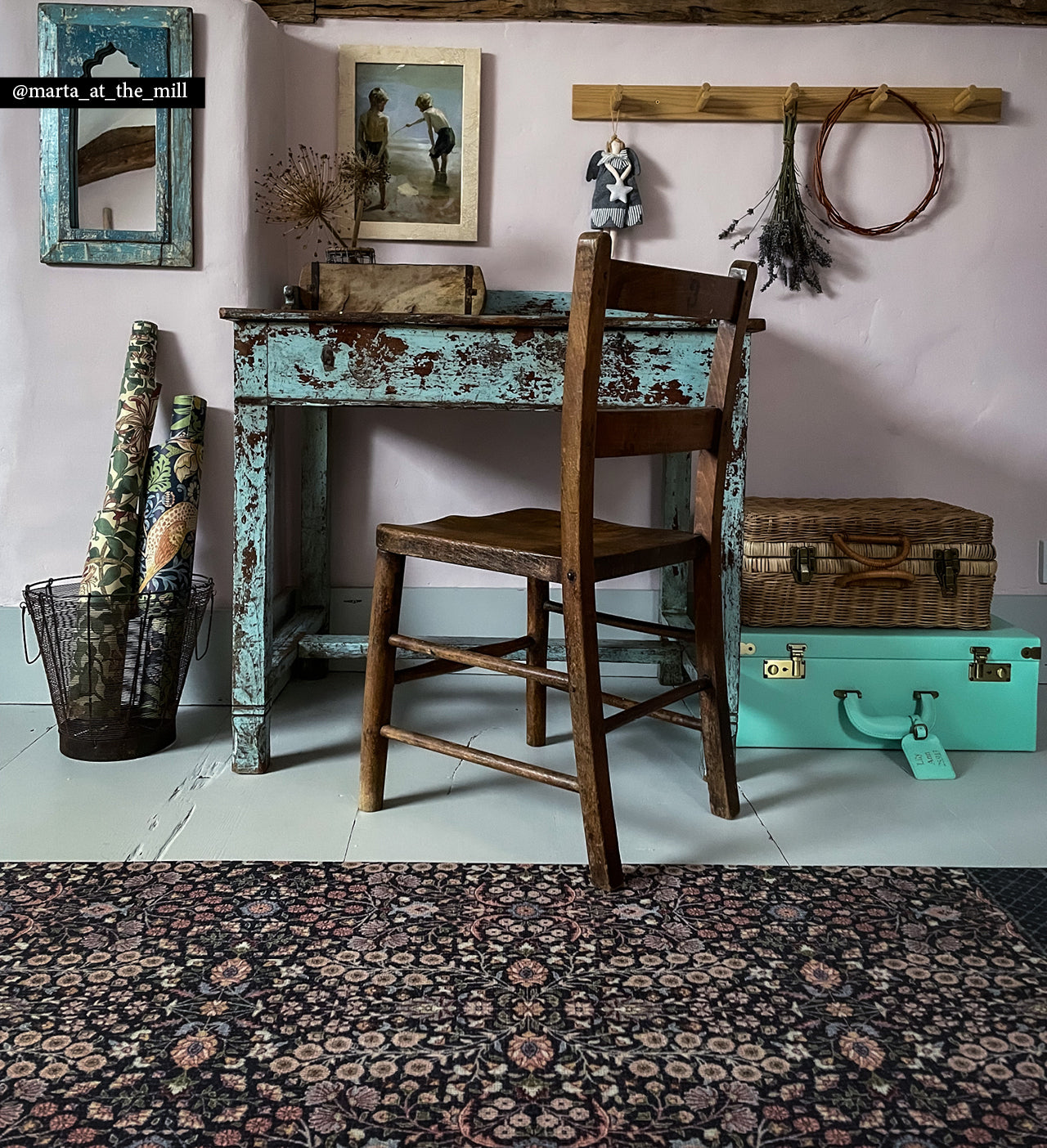 Beija Flor Bohemian Garden Spring XL Room Floor Mat (71" x 102") (Buy 2 Get 1 Free!) Rugs Beija Flor Brand_Beija Flor Flatwoven Home_Floor Mats New Arrivals Packshot-2221-1