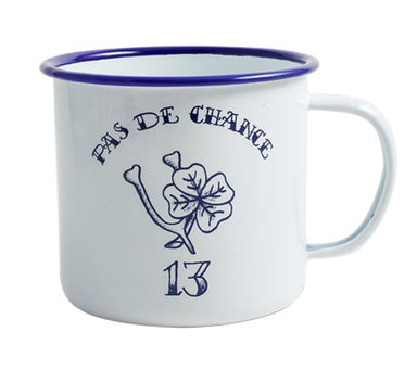 Tattoo Collection "Pas de Chance" Enamel Mug Orban & Sons Brand_Orban & Sons CLEAN OUT SALE Kitchen_Drinkware Pas_de_Chance_mug