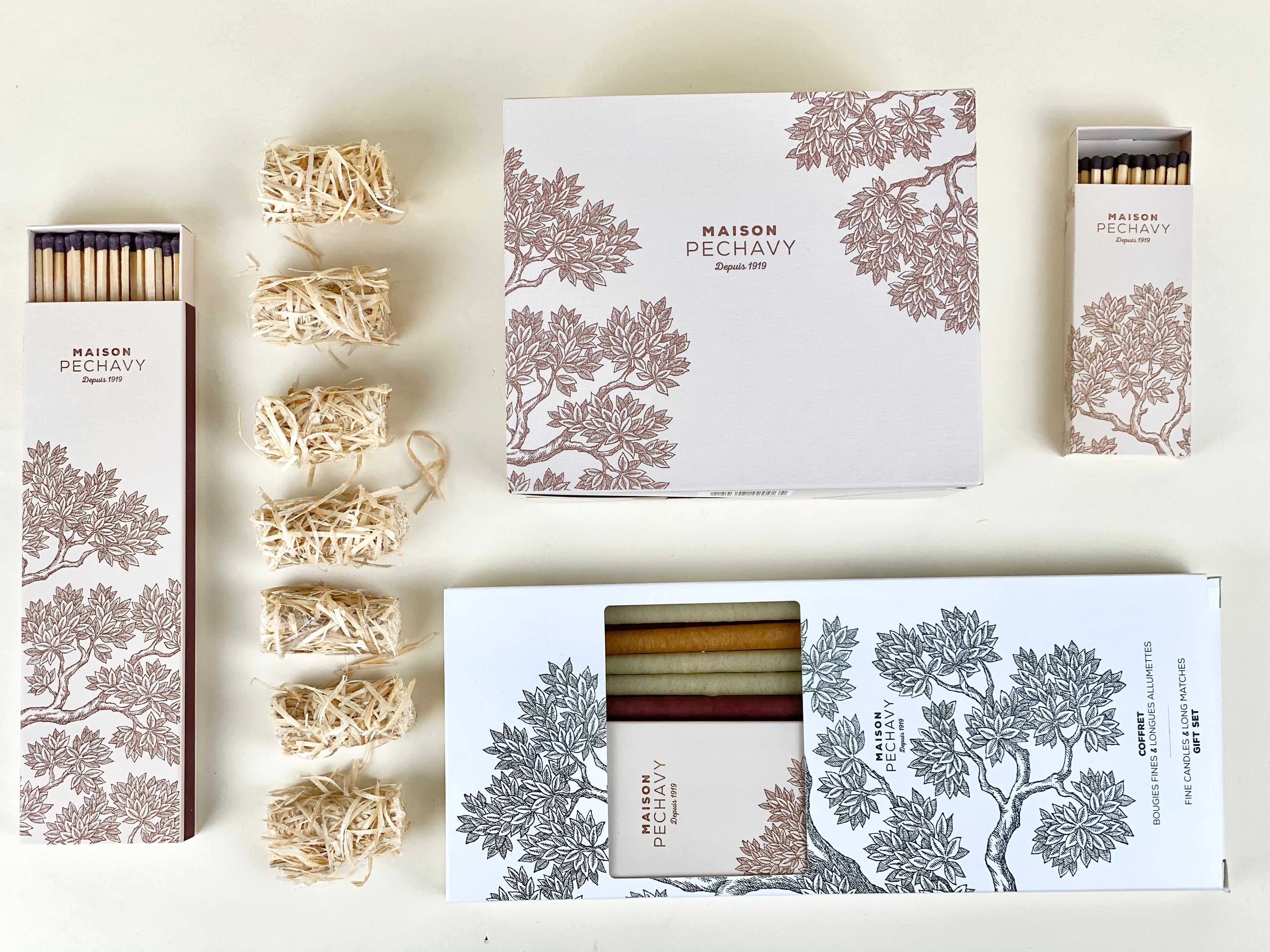Maison Pechavy Set of Candles & Long Matches (Nude) - Maison Pechavy - Brand_Maison Pechavy - Home_Candles & Accessories - Home_For The Fire - Maison Pechavy - Matches - New Arrivals - PhotoJul06_121127PM_f49c8e59-814d-4680-9a0b-aafc1b8240e6
