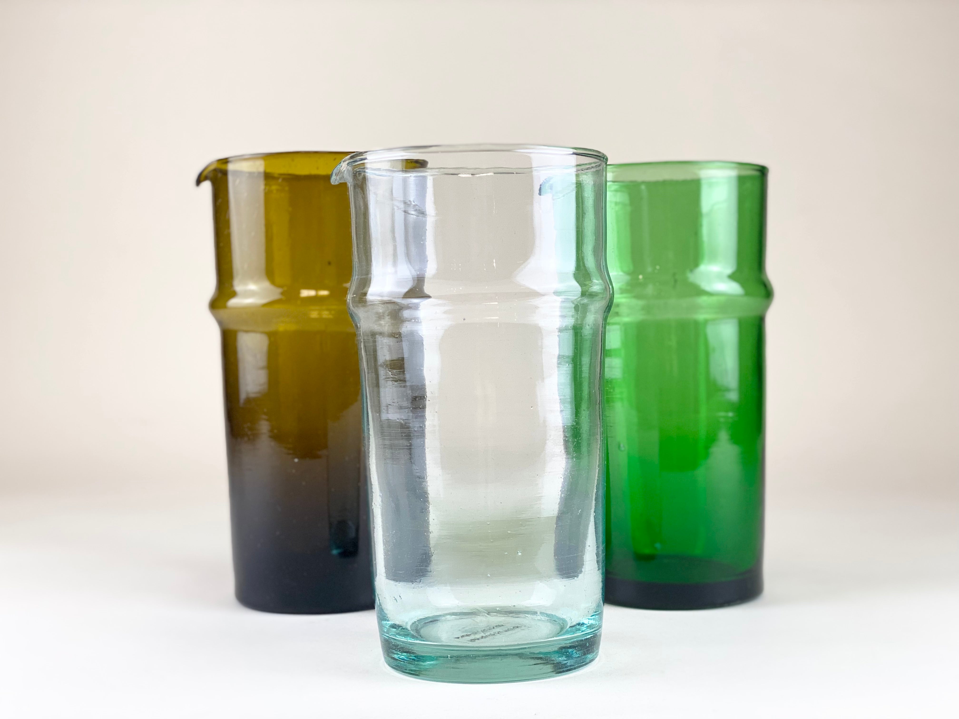 Beldi Carafe Green Glass Kessy Beldi Brand_Kessy Beldi Brand_Une Vie Nomade Carafes Kitchen_Drinkware Wine Glasses PhotoJul27_120015PM_dd155136-18a7-4b67-9666-ad268fe1f5ca
