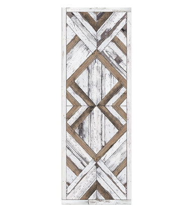 Beija Flor Wood Art Brown & White Floor Mat (Buy 2 Get 1 Free!) Rugs Beija Flor Brand_Beija Flor Classic Tile Home_Decor Home_Floor Mats RF-W4-packshot-1