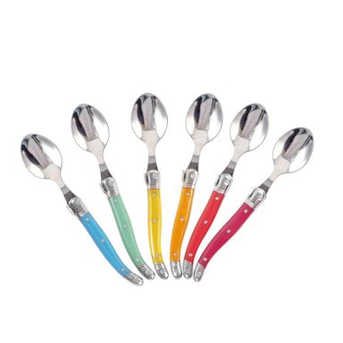 Rainbow Laguiole Coffee Spoon (Set of 12) Cutlery Laguiole Brand_Laguiole Flatware Sets Kitchen_Dinnerware Laguiole Loose Mini Rainbow Utensils Rainbow Rainbow-Coffee-Spoons-Edit