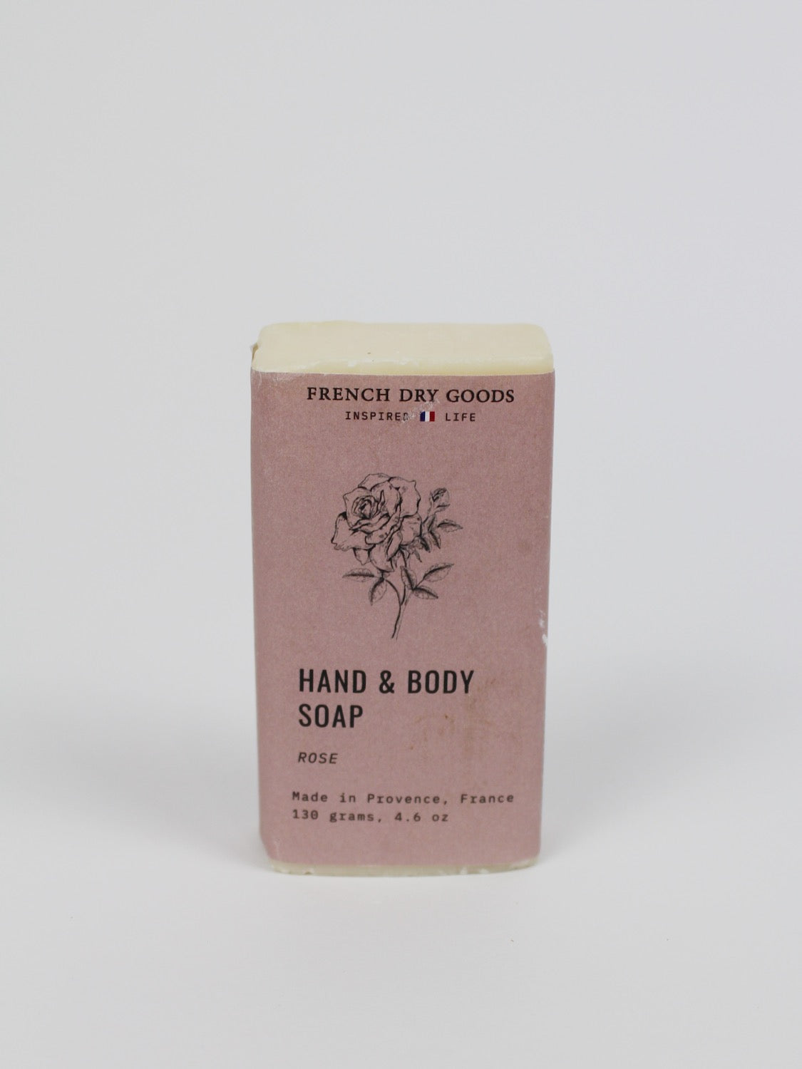 Hand & Body Bar Soap Rose 130 grams French Dry Goods Bath & Body_Bar Soap Brand_French Dry Goods New Arrivals new arrivals 2023 Rose_Solid_Soap