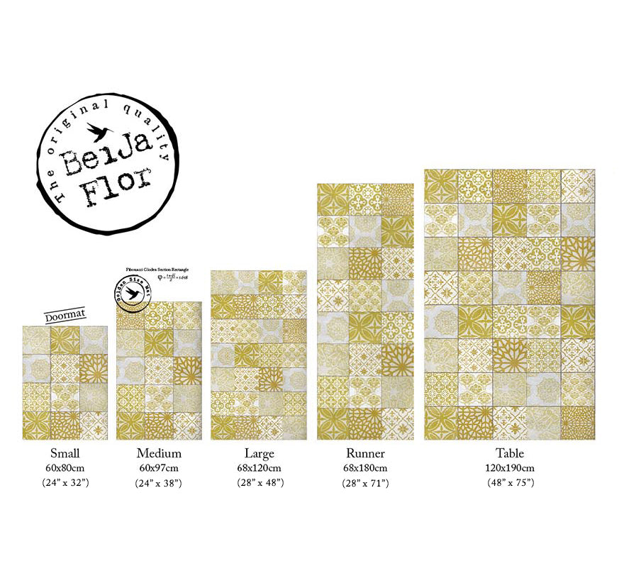 Beija Flor Yellow Eclectic Lace Floor Mat (Buy 2 Get 1 Free!) Rugs Beija Flor Brand_Beija Flor Classic Tile CLEAN OUT SALE Home_Decor Home_Floor Mats SizeChart-EL2-C-KTF_76d2cee9-19f8-4ca5-a324-487d412e2c7a