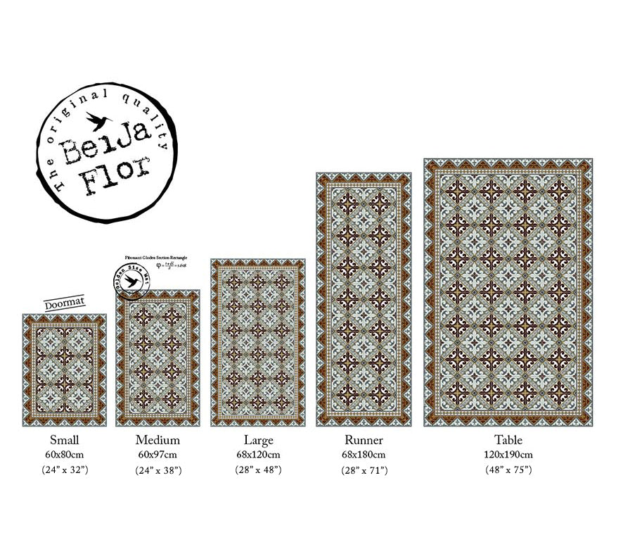 Beija Flor Brown Fleur de Lys Floor Mat (Buy 2 Get 1 Free!) Rugs Beija Flor Brand_Beija Flor Classic Tile Deco Stickers Home_Decor Home_Floor Mats SizeChart-L1-KTF_25779735-aab7-426b-a015-33828de4a6b0