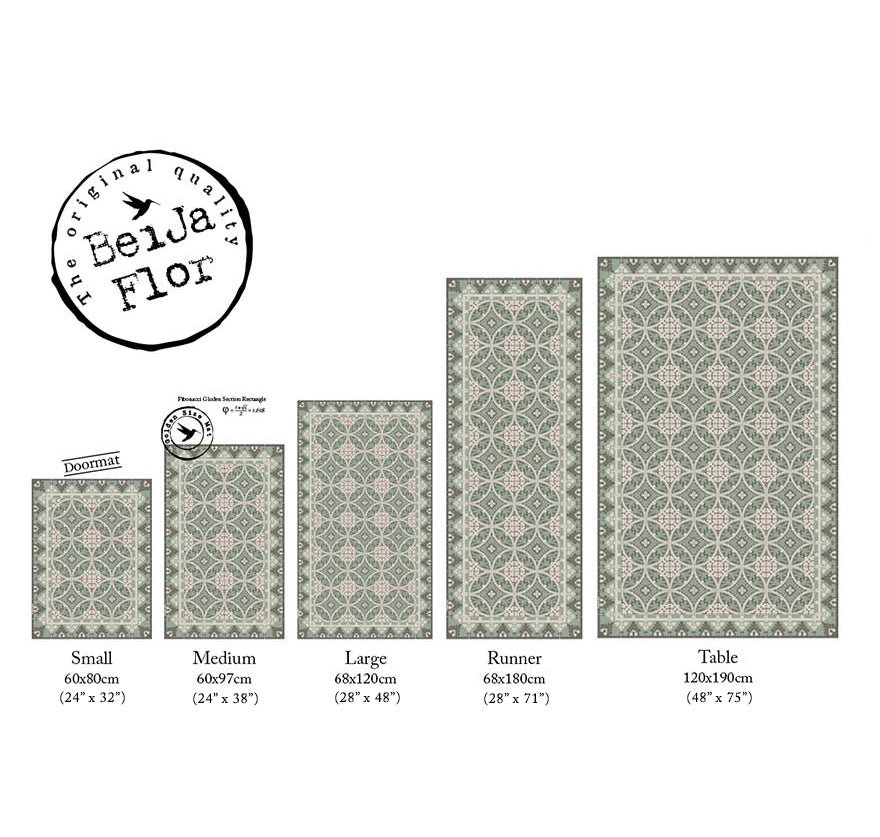 Beija Flor Mint Barcelona Floor Mat (Buy 2 Get 1 Free!) Rugs Beija Flor Brand_Beija Flor CLEAN OUT SALE Home_Decor Home_Floor Mats SizeChart-T12---KTF-crop_2be35ffb-965b-49ce-aa67-3dc9d0b59078