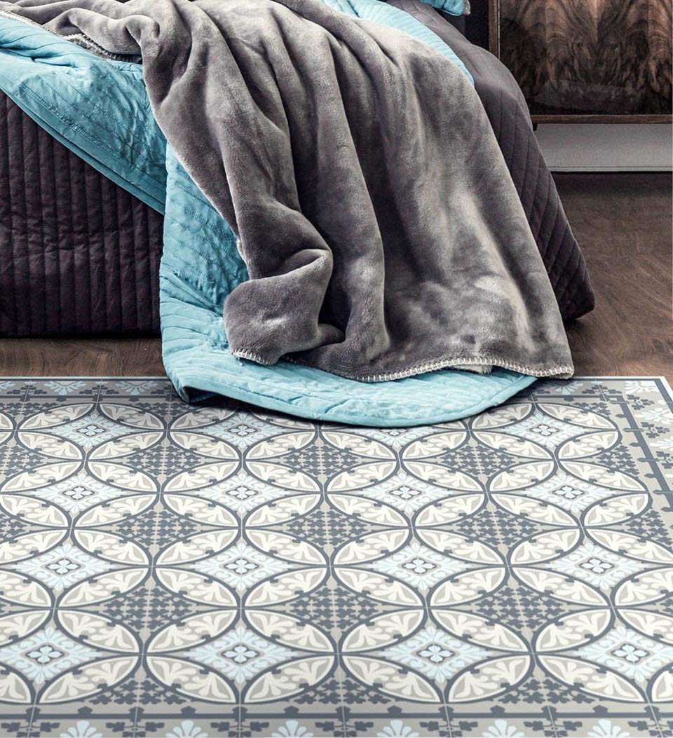 Beija Flor Light Blue Barcelona Floor Mat (Buy 2 Get 1 Free!) Rugs Beija Flor Brand_Beija Flor Classic Tile CLEAN OUT SALE Home_Decor Home_Floor Mats T2-pic2_17c6dc7f-3c68-4fab-a747-d4d5c50ed4e4