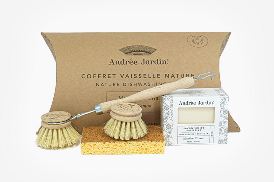 Natural Dishwashing Giftbox Natural Dishwashing Giftbox: Lemon Utilities Andrée Jardin Brand_Andrée Jardin Home_Household Cleaning Kitchen_Accessories Kitchen_Kitchenware La Cuisine coffret-nature-vaisselle-menthe-citron-1851_dbe6fe58-07d9-4242-afe9-022e69897fc0