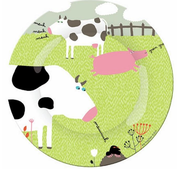 Cow dessert plate in Farm collection - Children - Farm Collection - Farm and Jungle - Tabletop - cow