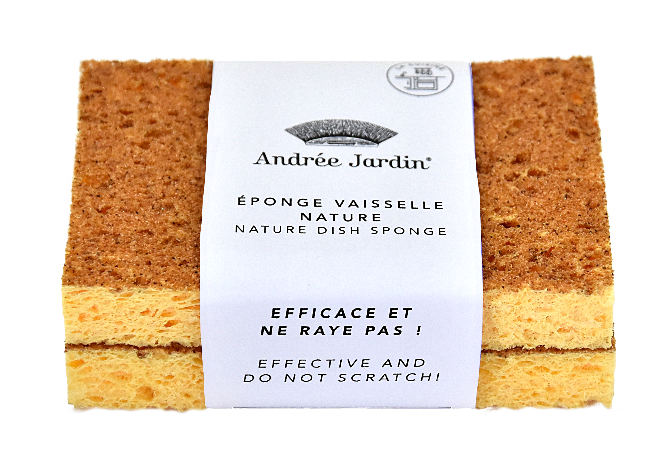 Natural Dishwashing Sponge (Set of 2) Utilities Andrée Jardin Back in stock Brand_Andrée Jardin Kitchen_Accessories Kitchen_Kitchenware La Cuisine eponge-vaisselle-nature-1805