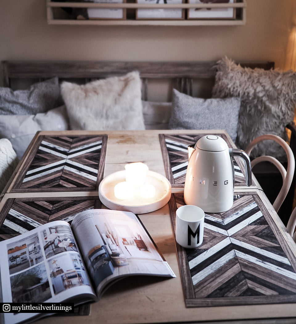 Beija Flor Wood Art Placemat Black & Brown (13" x 20") (Buy 2 Get 1 Free!) Placemats Beija Flor Brand_Beija Flor CLEAN OUT SALE Home_Decor Home_Placemats mylittlesilverlinings3600-W3X-Pwoodartplacemat