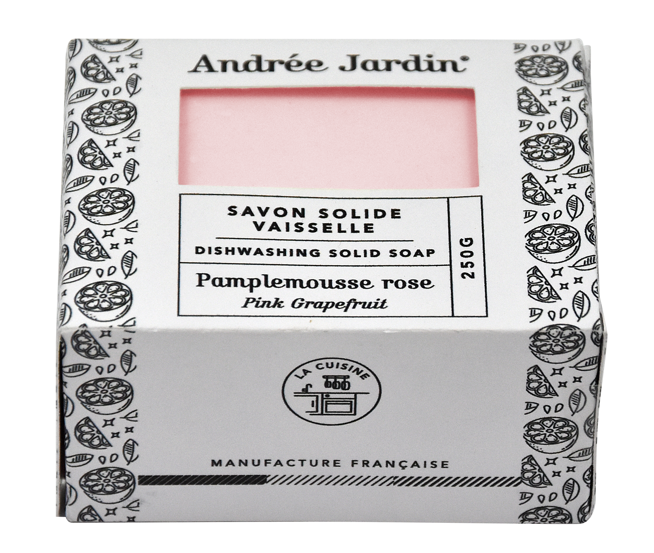 Andrée Jardin Solid Dish Soap Grapefruit & Rose Soap Andrée Jardin Andrée Jardin Back in stock Brand_Andrée Jardin Home_Household Cleaning Kitchen_Accessories La Cuisine produit-vaisselle-solide-pamplemousse-rose-1872