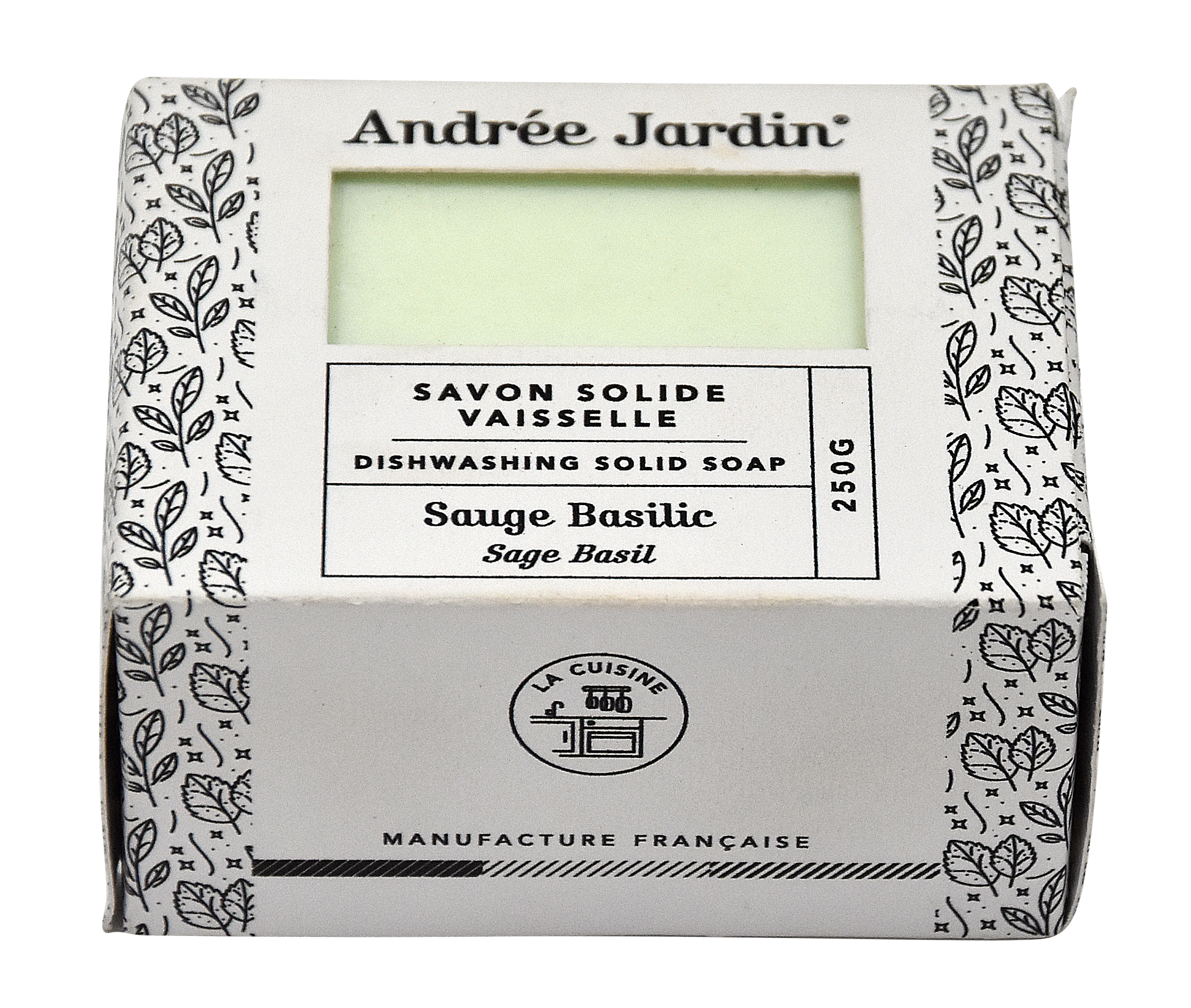 Andrée Jardin Solid Dish Soap Sage & Basil Soap Andrée Jardin Andrée Jardin Back in stock Brand_Andrée Jardin Home_Household Cleaning Kitchen_Accessories La Cuisine produit-vaisselle-solide-sauge-basilic-1873_df355f20-c654-44e8-b191-1a43b7d09eaf