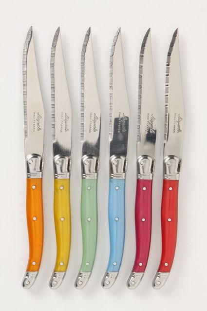 Laguiole Rainbow Knives in Presentation Box (Set of 6) — Kiss That