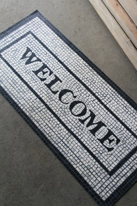 Beija Flor Mosaics: Welcome Doormat (Buy 2 Get 1 Free!) Door Mats Beija Flor Brand_Beija Flor Home_Decor Home_Door Mats Home_Floor Mats Home_Vinyl Mats rockettstgeorge_welcome_vinl_door_floor_sticker_mat_lowres