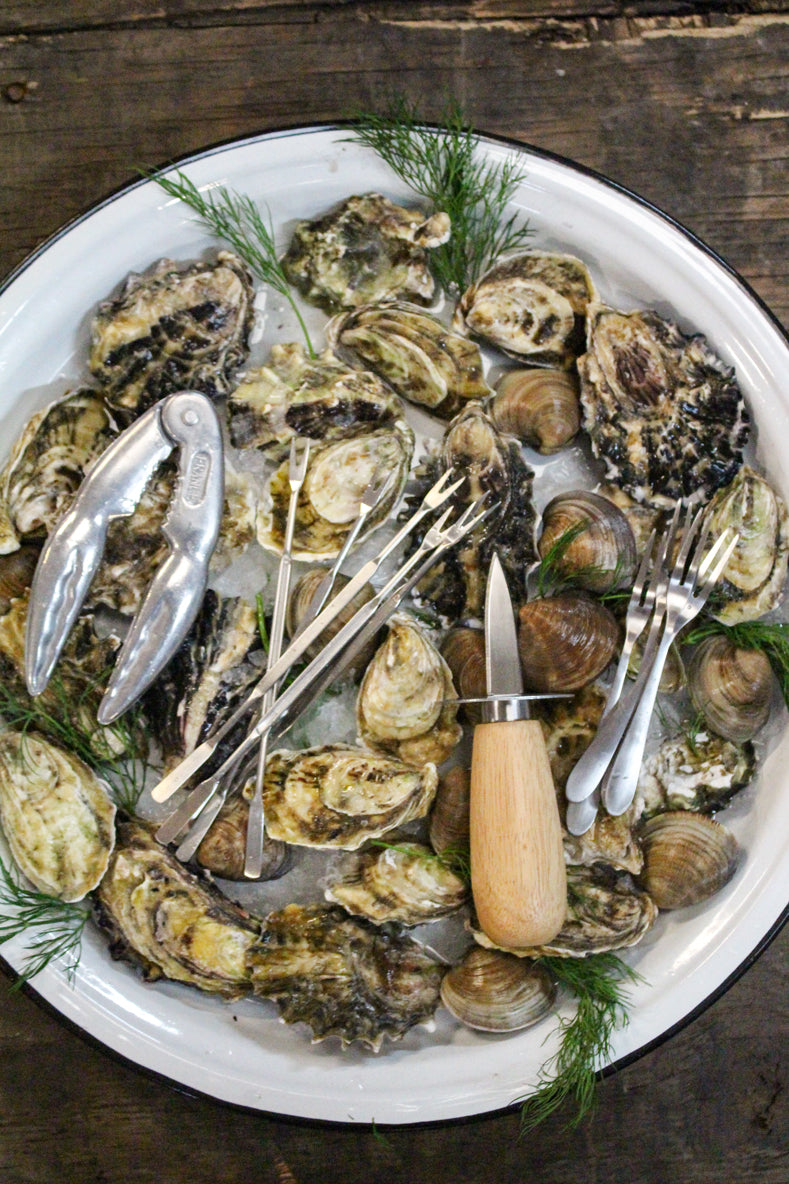 Orban & Sons Seafood Set with Cracker in Wooden Box with Acrylic Lid Cutlery Set Orban & Sons Brand_Laguiole Flatware Sets Gift Sets Kitchen_Dinnerware Laguiole seafood-set