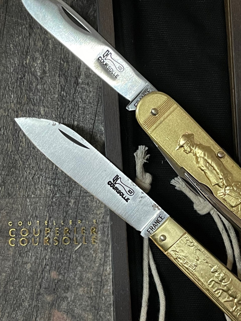 Couperier Coursolle Brass Single Blade Pocket Knife - Farmer