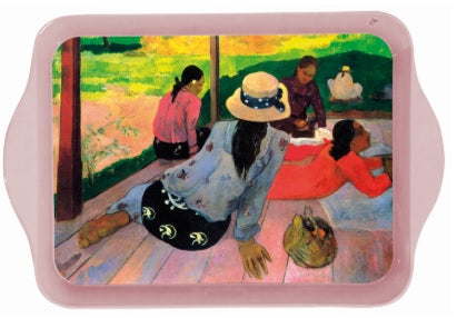 Gauguin The Siesta Mini Metal Tray Decorative Trays French Nostalgia Brand_French Nostalgia Home_Decorative Trays Home_French Nostalgia KTFWHS tray_gauguin_siessta